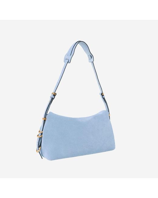 Pinko Blue Saddle Bag Baguette Shoulder Bag