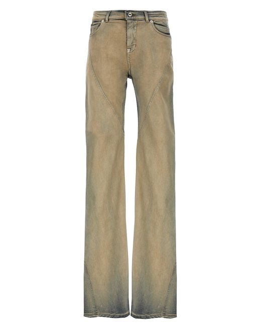 Rick Owens 'bias Bootcut' Jeans in het Natural