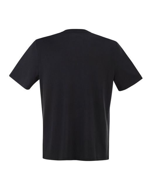 Majestic Black Lyocell And Organic Cotton T Shirt