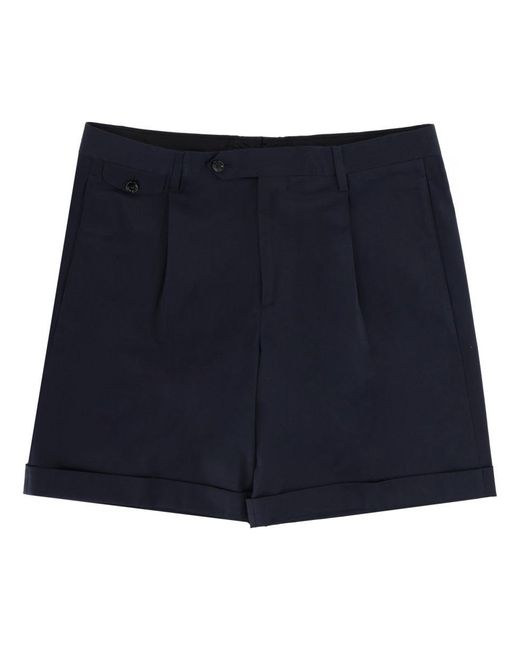Lardini Blue Cotton Tailored Shorts for men