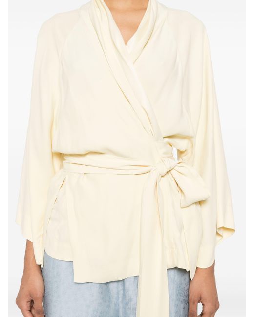 Rodebjer Natural Tennessee Cape Blouse Ls 2300505