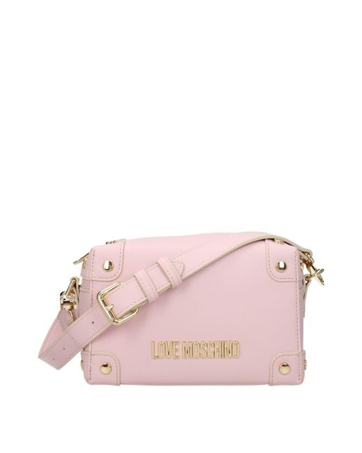 Love Moschino Pink Borse A Tracolla Donna Poliuretano Rosa/Rosa Cipria for men