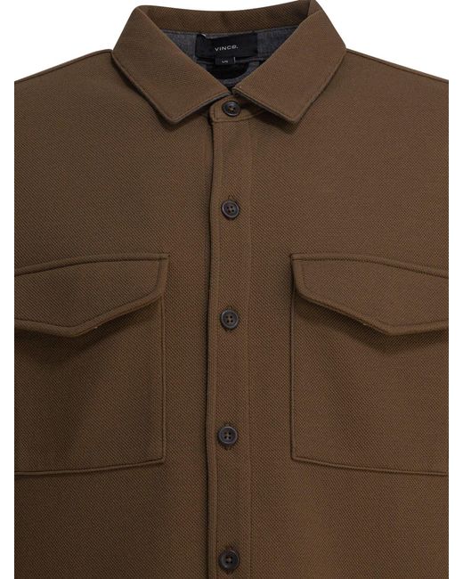 Vince Katoenen Overshirtjack in het Brown voor heren