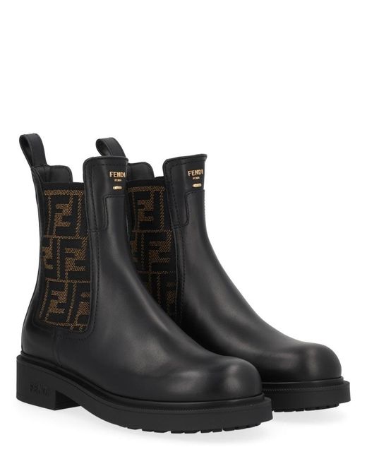 Fendi Black Boot "Thread" for men