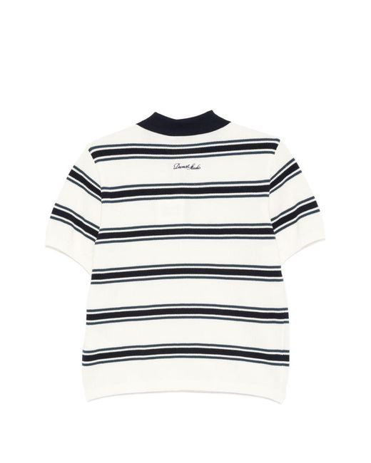 Polo de algodón a rayas DUNST de color Gray