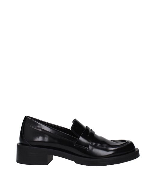 Stuart Weitzman Black Leather Loafer