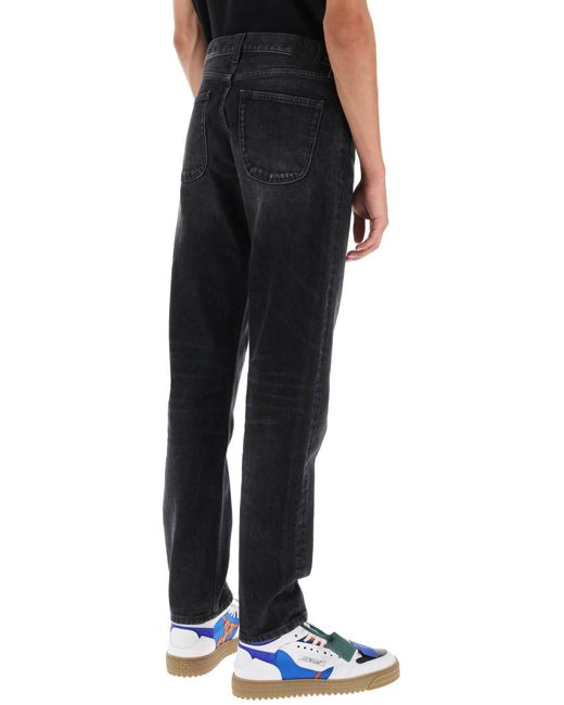 Off-White c/o Virgil Abloh Regular Fit Jeans mit Vintage -Wäsche in Black für Herren