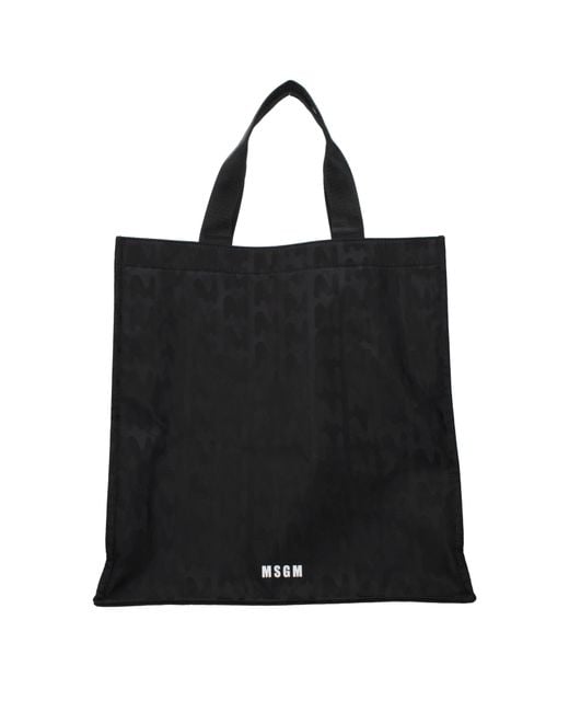 MSGM Black Handbags Fabric