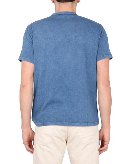 Fay Blue Crewneck T-Shirt for men