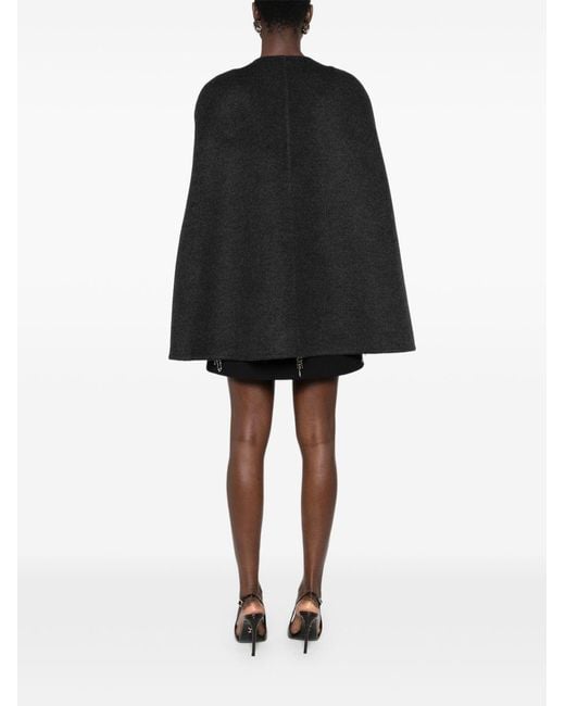 Gucci Black Wool And Silk Cape