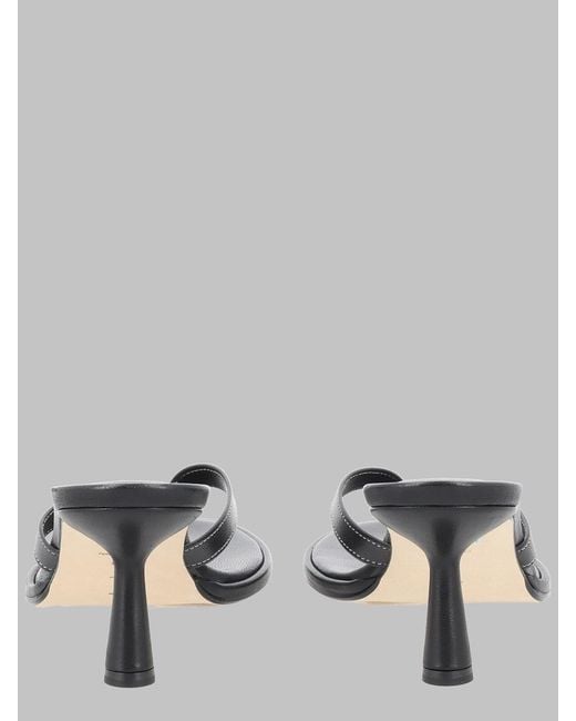 Aeyde Gray Sandal Daphne Nappa Leather