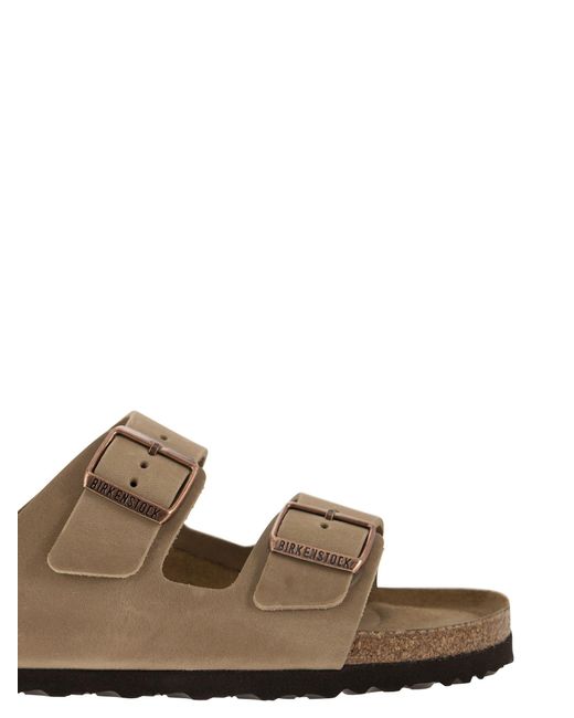 Birkenstock Arizona Lederen Slipper in het Brown