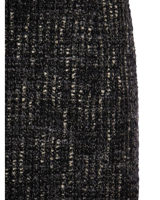 May Tweed Miniskirt Tagliatore de color Black