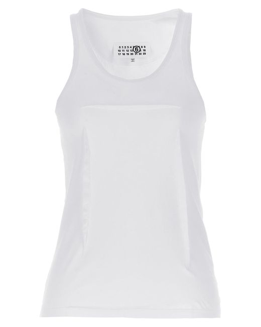 MM6 by Maison Martin Margiela Tanktop Ruches in het White