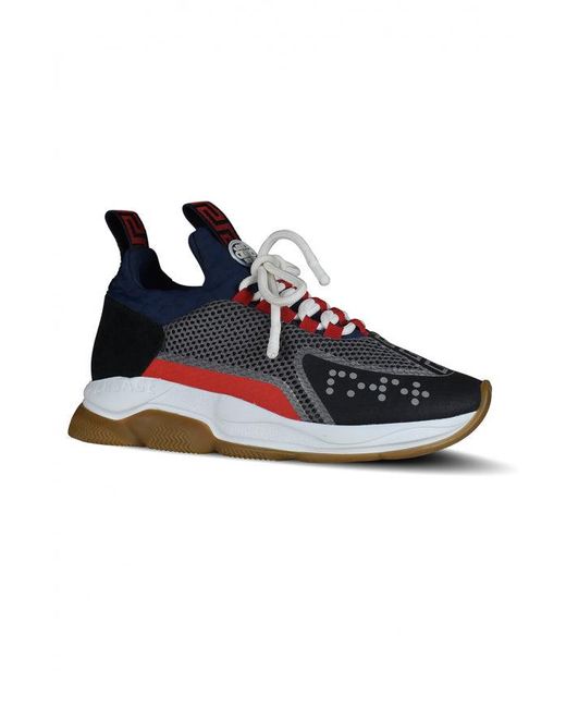 Versace Blue Chain Reaction Sneakers for men