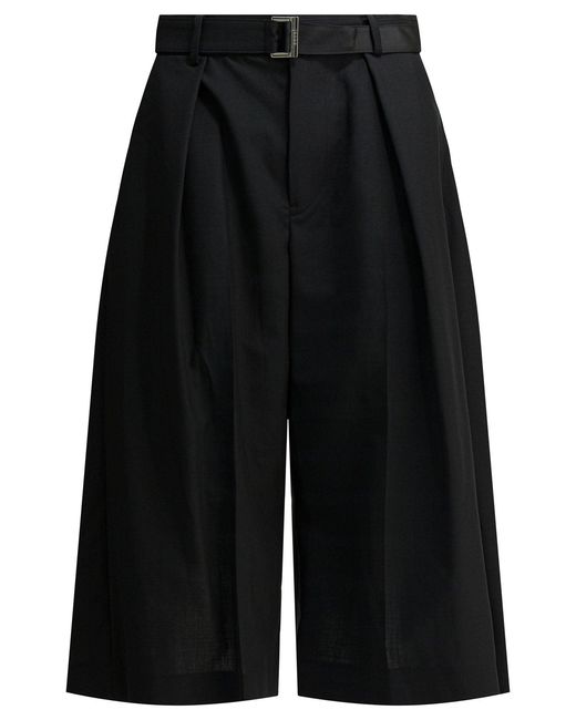 Sacai Black Tailored Short Pants