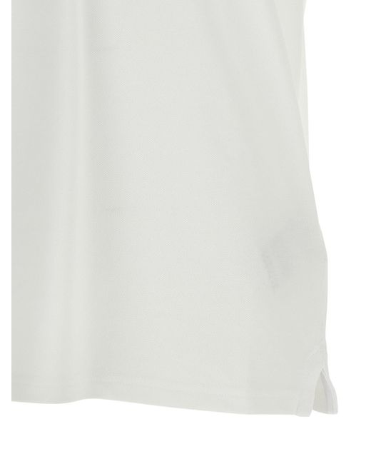 Moncler White Piqué Cotton Polo Shirt