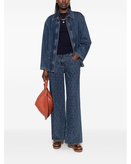 Forte_forte Blue Denim Workwear Jacket