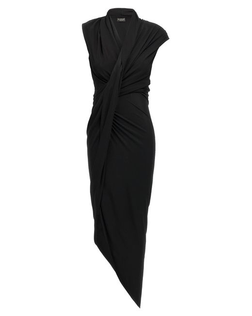 Robe drapée Balenciaga en coloris Black