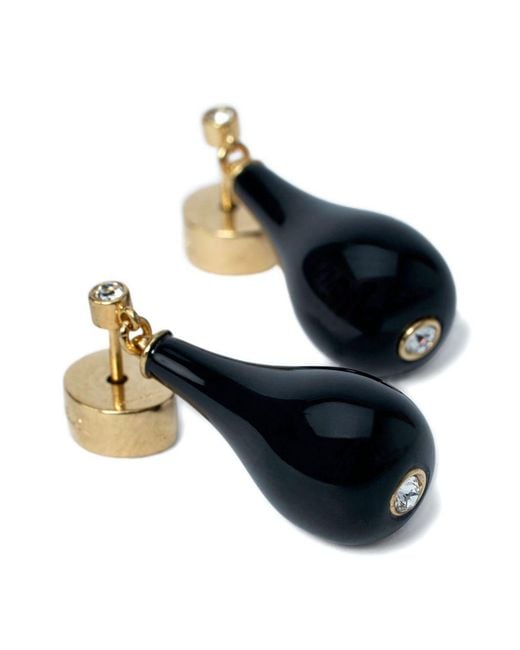 Totême Black Onyx Drops Earrings