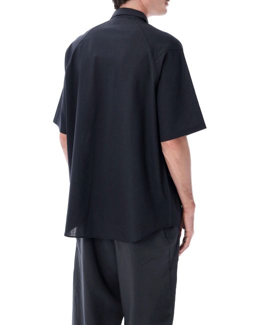Goldwin Blue Relaxed Fit Short-Sleeve Button-Up Shirt for men
