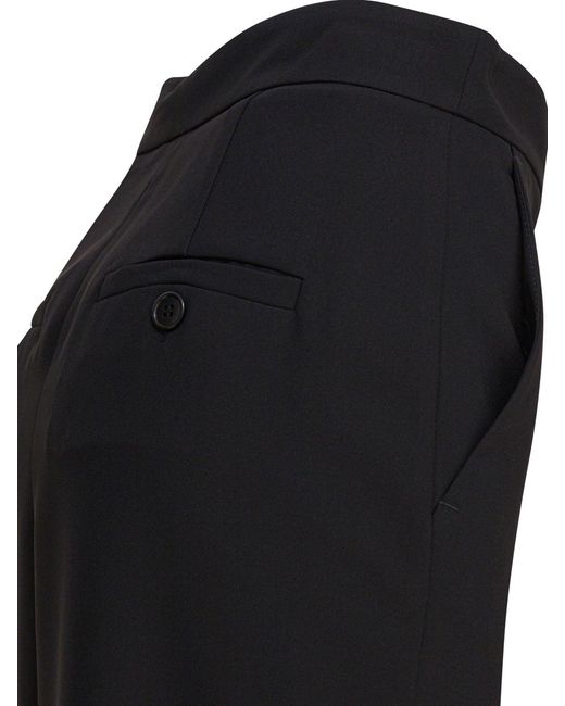 Falda midi con doble abertura Semler de color Black