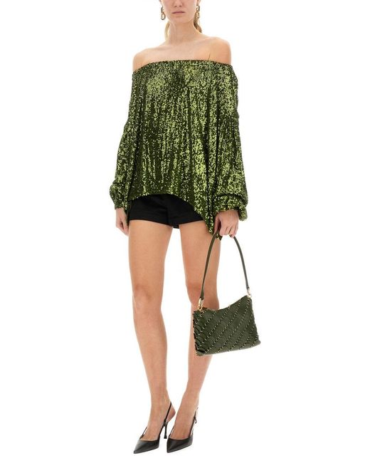 Rabanne Green Sequin Blouse