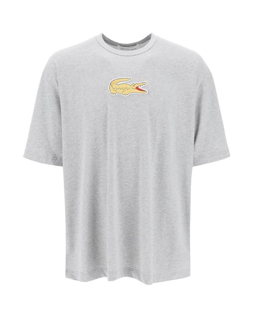 Lacoste Golden Cocodrilo T Shirt Comme des Garçons de hombre de color Gray