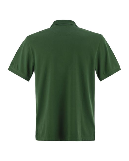 Mc2 Saint Barth Green Charles Piqué Polo Shirt