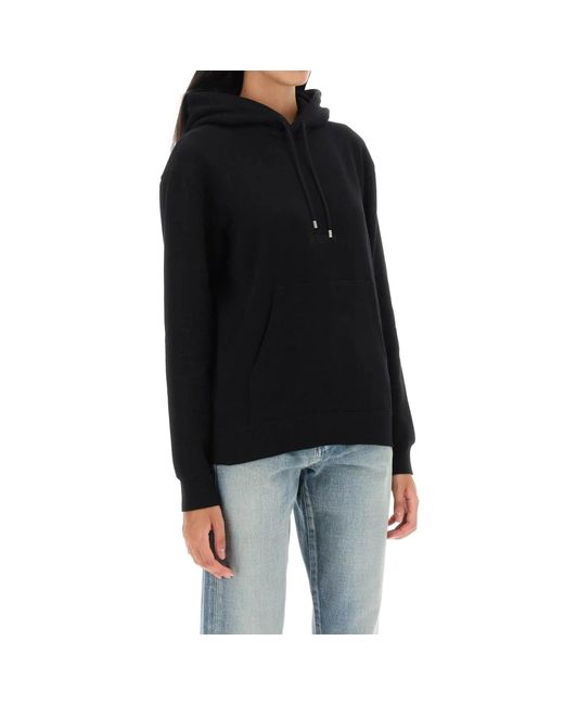 Saint Laurent Sweatshirt Met Capuchon in het Black