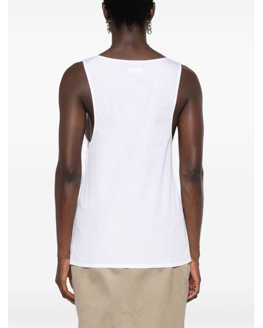 Saint Laurent 'henley' Tanktop in het White