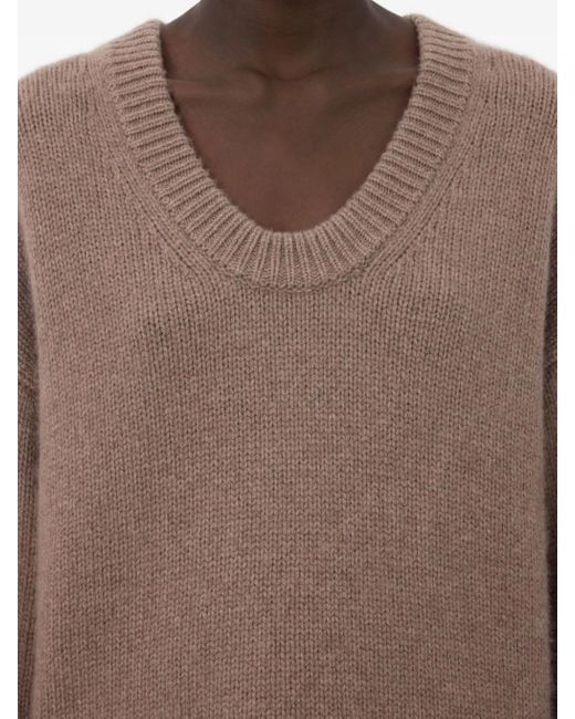Loulou de Saison Brown Derry U Neck Sweater