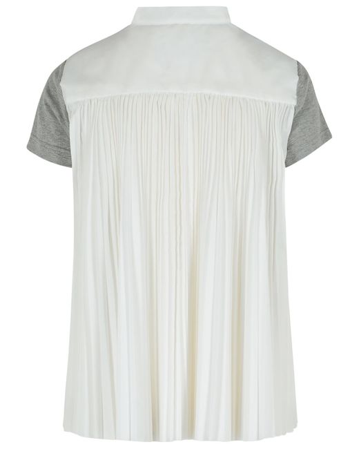 Grey Cotton T-shirt Sacai en coloris Gray