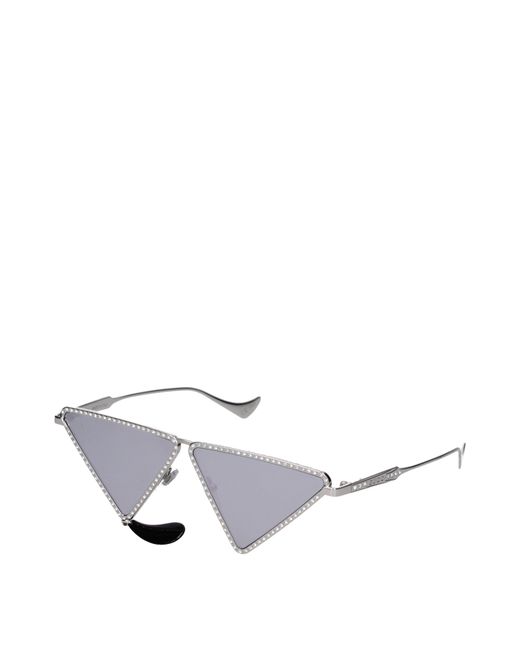 Gucci White Sunglasses Metal