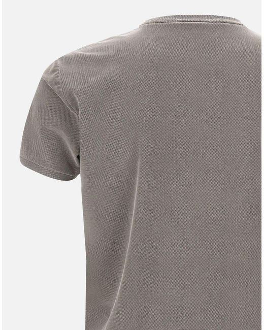 Rrd Taupe Techno Wasch Piqué Hemd in Gray für Herren