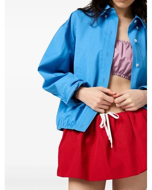 Miu Miu Red Gonne Popeline
