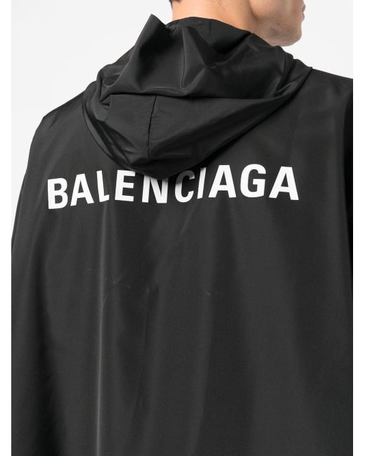 Balenciaga Windjack Met Logoprint in het Black