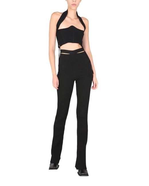 ANDREADAMO Black Ribbed Bustier