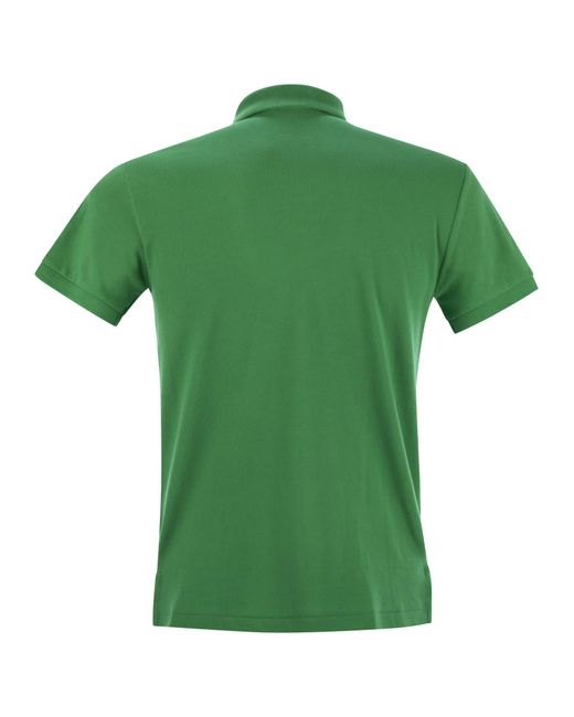 Polo Ralph Lauren Green Slim-Fit Pique Polo Shirt for men