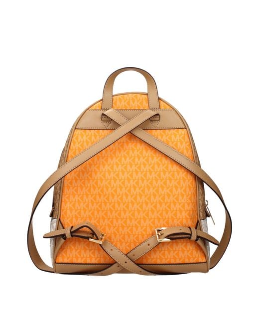 Michael Kors Orange Rhea Fabric Tote Bags And Pouches