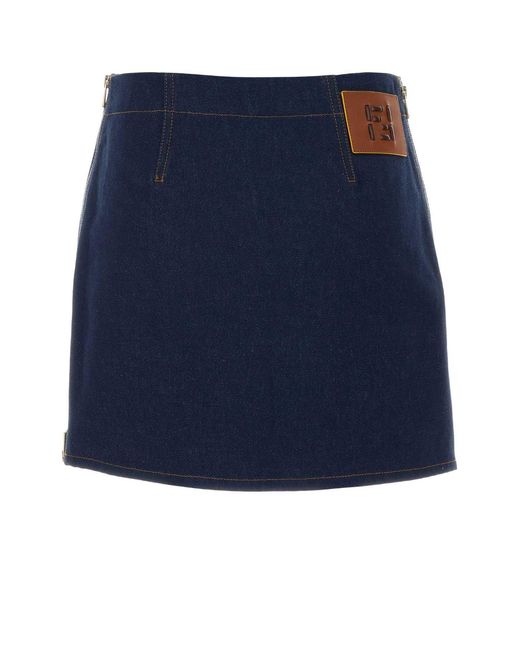 Fendi Blue Gonna Ff Reverse Den