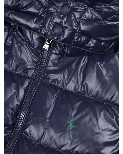 Polo Ralph Lauren Blue Woven-Bomber-Jacket Recycled Nylon Bomber Jacket