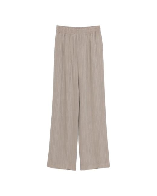 Golden Goose Deluxe Brand Gray Journey W's Jogging Brittany Light Pinstripes Viscose Crepe