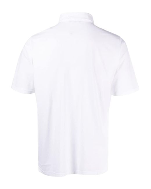 KIRED White Short-sleeved Cotton Polo Shirt for men