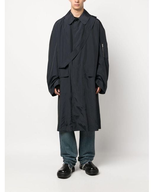 Random Identities Blue Raincoat With Strap for men