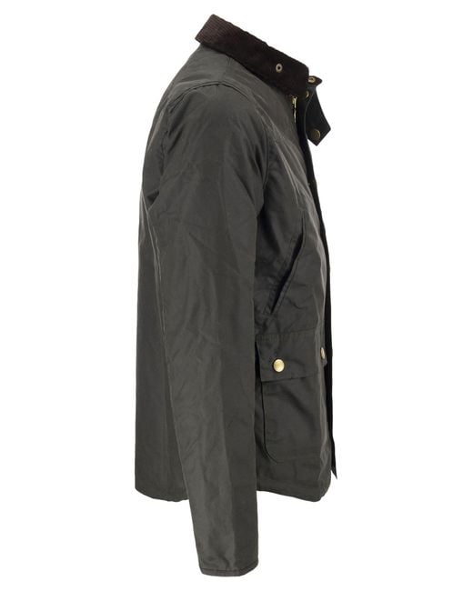 Chaqueta de algodón encelada de Reelin Barbour de hombre de color Black
