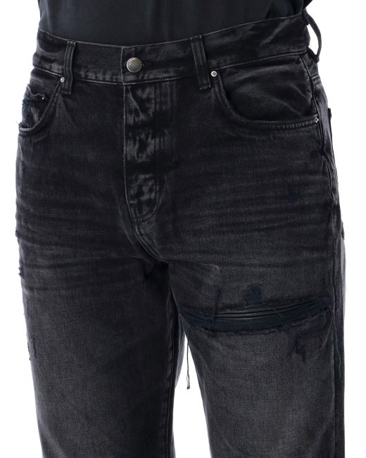 Amiri Leren Straight Mx1 Jeans in het Black voor heren