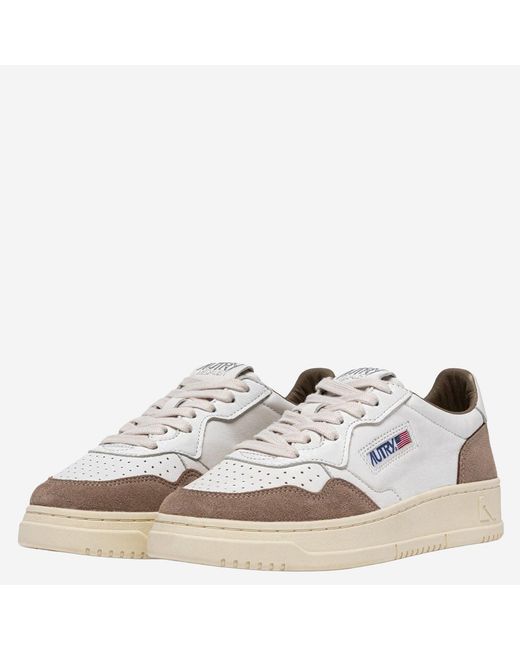 Autry Medalist niedrige Ledersneaker in White für Herren