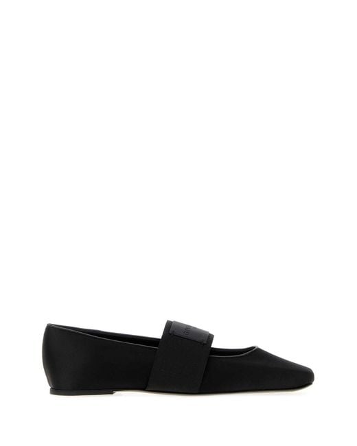 Givenchy Black Sliced Square Ballerina Tonal