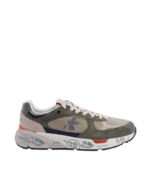 Premiata Gray Sneakers Mase Military+Off